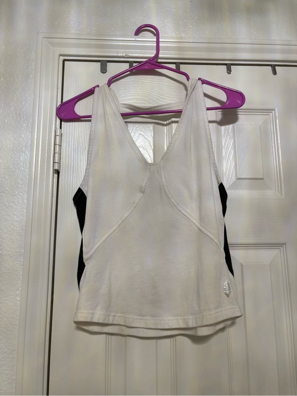 FP Movement by Free People White Tank Top with Black Side Panels